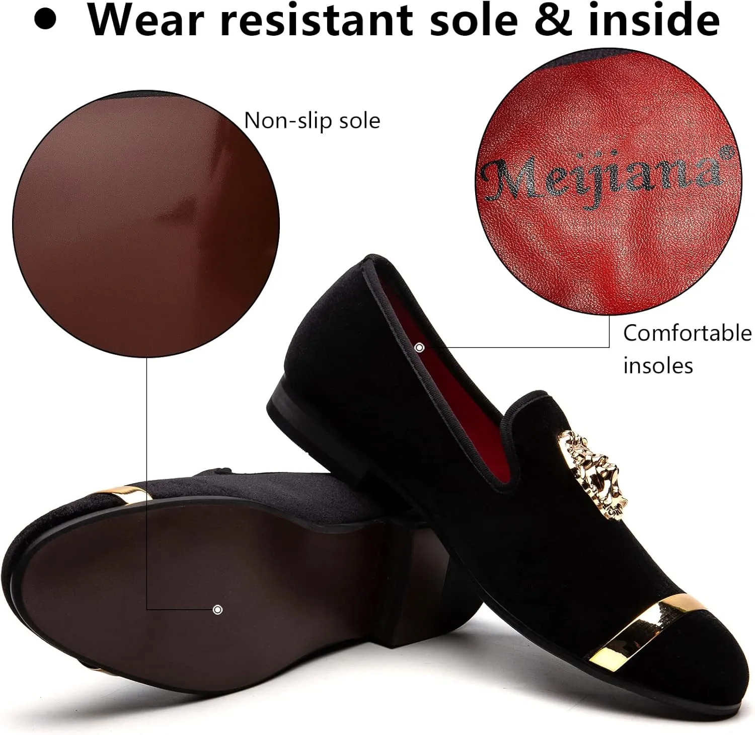 Loafer Shoes and Weeding Dress Shoes for Men Meijiana Men's sanitation extinct subtlety Fashion Classic Loafers Luxury 