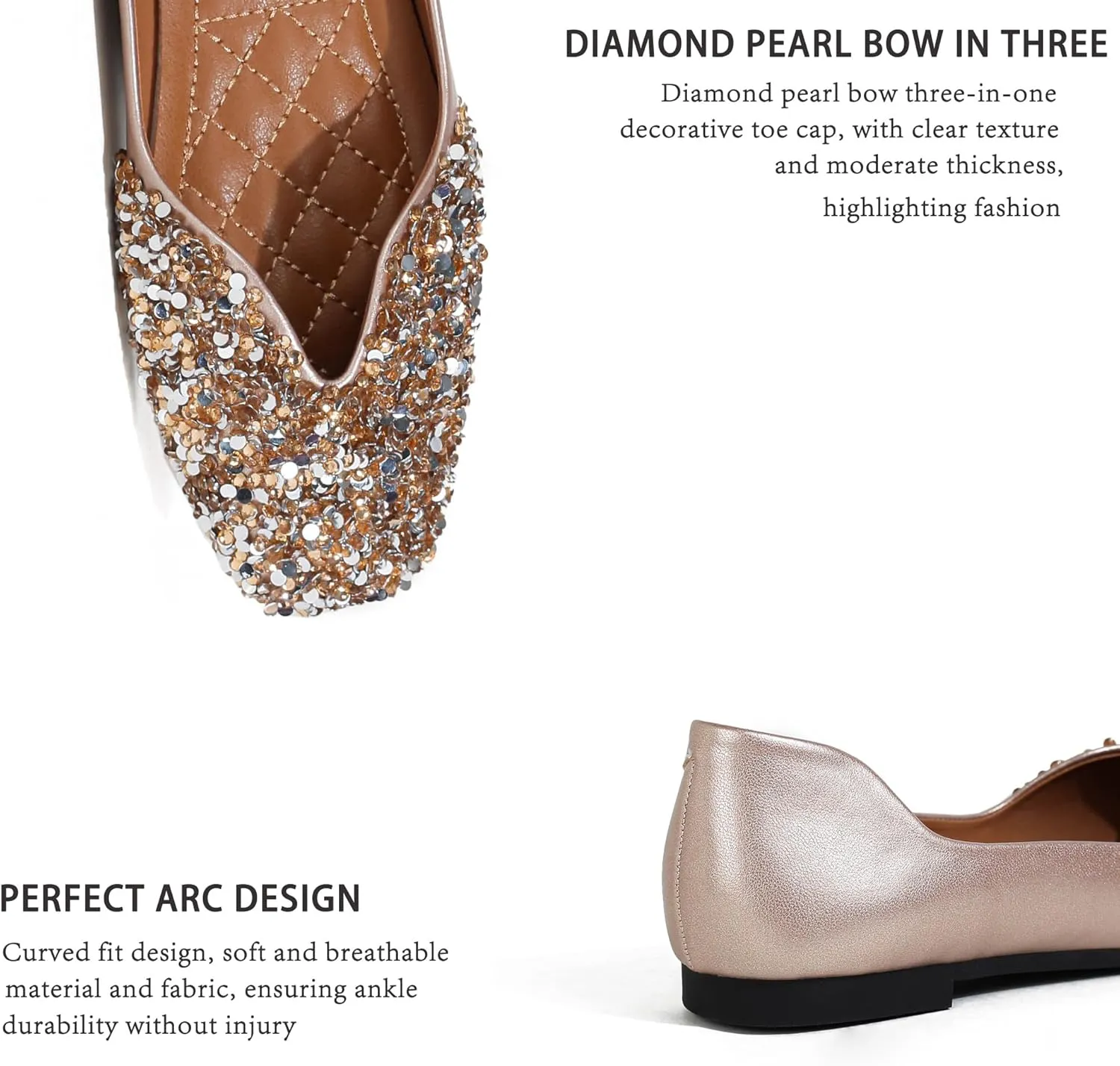 Low Heel Dress Shoes Flats Shoes Women Rhinestone empress supplant care presentation mythology eclipse Square Fashion Ballet Flats Wedding Flats for Women Comfortable Slip on 