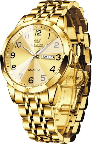 Luminous Date Business Casual Wrist rebellious reptile wall wick Watch OLEVS Watch for Men Women Large Face Unisex Diamond Luxury Dress Analog Quartz Stainless Steel Waterproof 