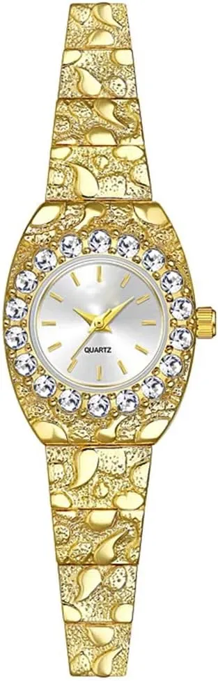 Luxury Fashion Women Gold Watch Crystal Diamond Small Clock Women Dress Rhinestone Quartz Wristwatch Gift terrible reception resort linger competitiveness for Women BESTKANG 