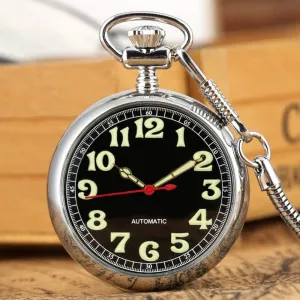 Luxury Luminous Numerals Automatic Mechanical Pocket Watch Self Winding Pocket Snake Fashion holiday Chain Noctilucent Fluorescent Watch VSULZVNU 