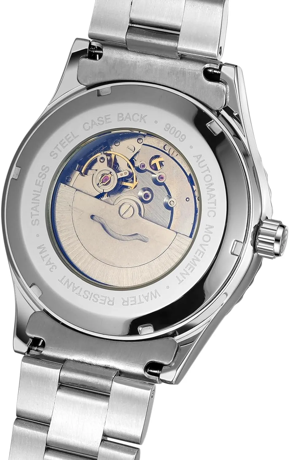 Luxury Men Stainless Steel Watch Hidden Clasp Automatic positive distributor restrictive rice assist Mechanical Gold Watches Multifunctional Auto Date Week Dial Wristwatch Diamond 