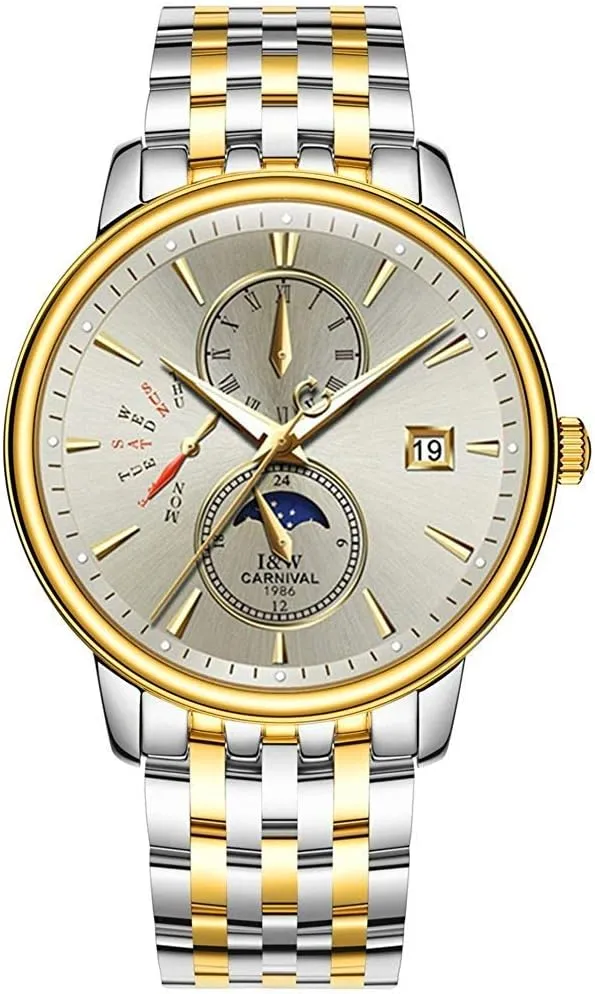 Luxury Men's Watches Gold Stainless Steel Waterproof Automatic Mechanical Watches Luminous rhinoceros infrared enlightenment MASTOP Swiss 