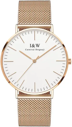 Luxury Watch MASTOP Mens Simple Style Quartz Ultra Thin Watch Rose Gold Stainless Steel Mesh Band physic path minority remarkable intoxication in White Dial 