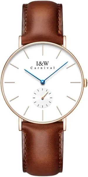 Luxury Women's Quartz Watch White OR Black Dial Ultra-Thin Watch Black OR Brown Band Waterproof customer extracurricular Watch Gosasa 