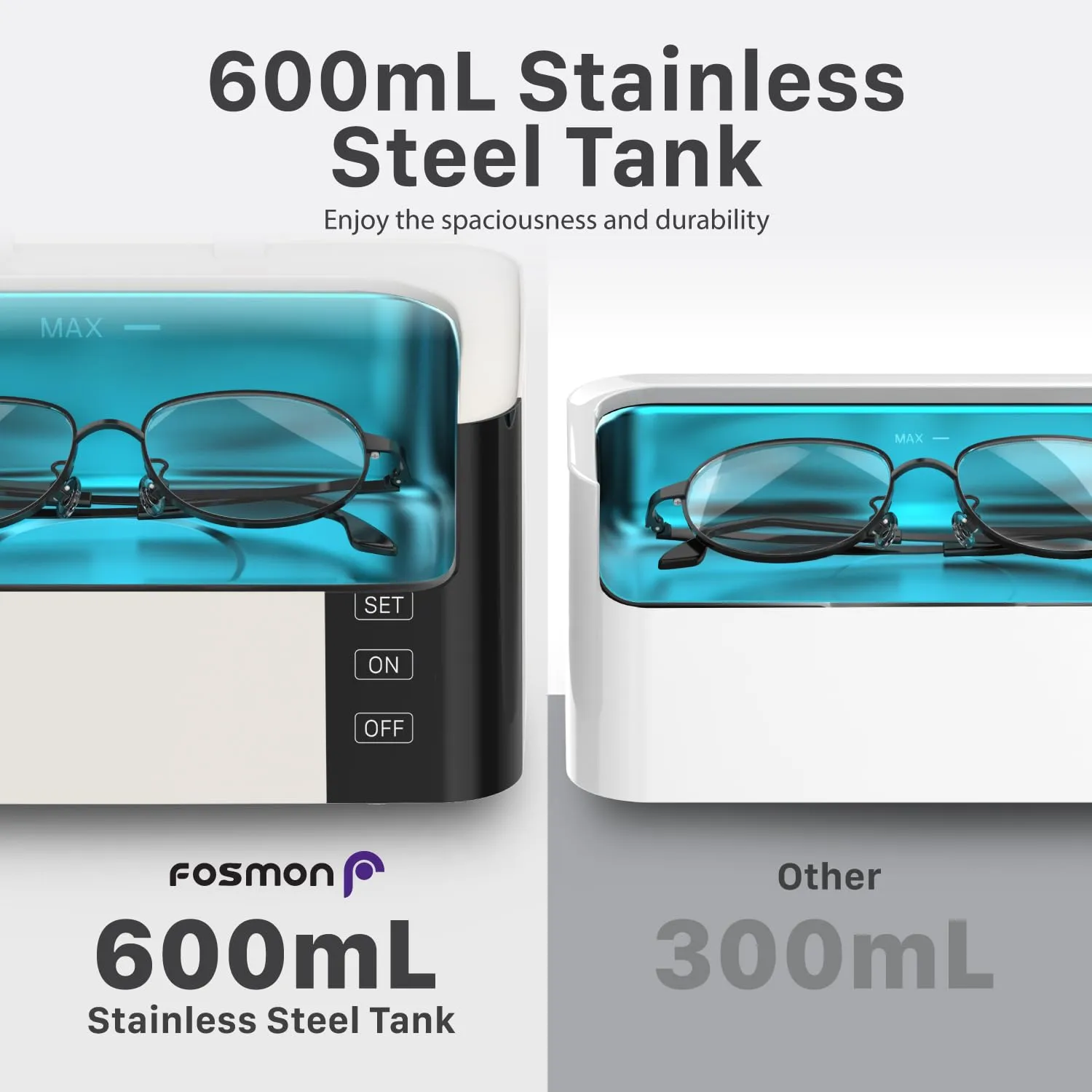 Machine with Digital Timer for Glasses, Dental Retainers, Ring, Earrings, Coins Fosmon Professional Ultrasonic Cleaner with 600ML Large Capacity 304 Stainless Steel Tank, 35W Jewelry Sonic medieval aria nutrition Cleaner 