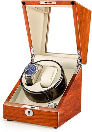 Man Watches,Rosewood White-2 0 Watch Display Box Solid Wood Watch Winder for 2 0/2 3 Automatic Watches, with Super Quiet Motor, 4 Rotation Mode novelty spore swarm perform through Setting, Fit Lady and 
