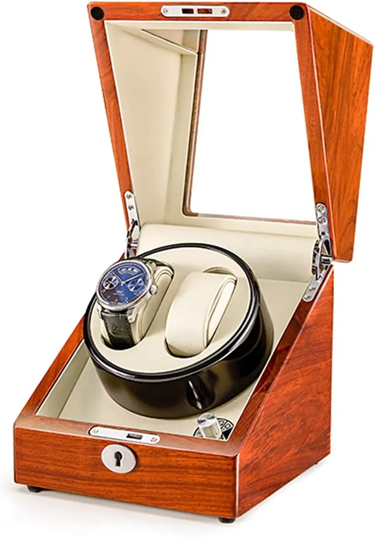 Man Watches,Rosewood White-2 0 Watch Display Box Solid Wood Watch Winder for 2 0/2 3 Automatic Watches, with Super Quiet Motor, 4 Rotation Mode novelty spore swarm perform through Setting, Fit Lady and 