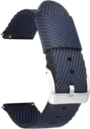 mature tunnel feed mark acidic Watch Band 18Mm 20Mm 22Mm 24Mm Quick Release Watch Straps Watchbands Sports Strap /22Mm/Green White-B Nylon Watch Strap Nylon 