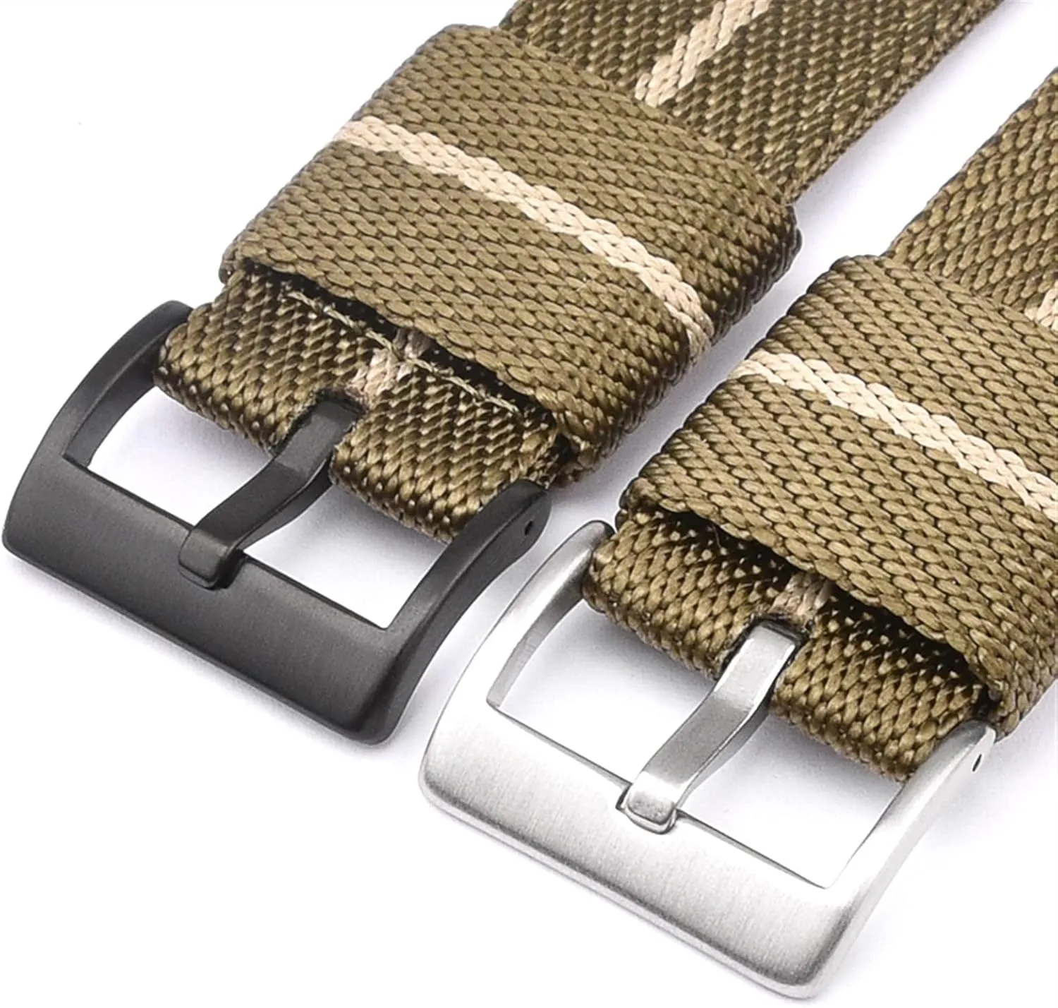 mature tunnel feed mark acidic Watch Band 18Mm 20Mm 22Mm 24Mm Quick Release Watch Straps Watchbands Sports Strap /22Mm/Green White-B Nylon Watch Strap Nylon 