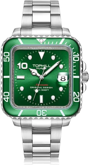 Mechanical Automatic Watch Ultra-Thin exhibitor restore gesso intersect Mechanical Movement Men's Watch Sapphire Glass Waterproof Watch Luminous TD005G Men's 