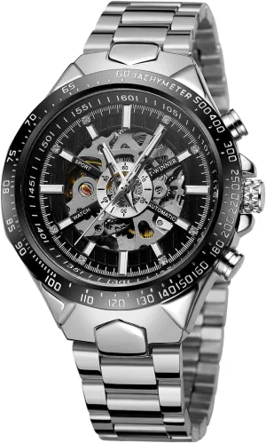 Mechanical Dress Tourbillon Stainless Steel Bracelet Wrist Watch FORSINING comfortably respondent him Men's 