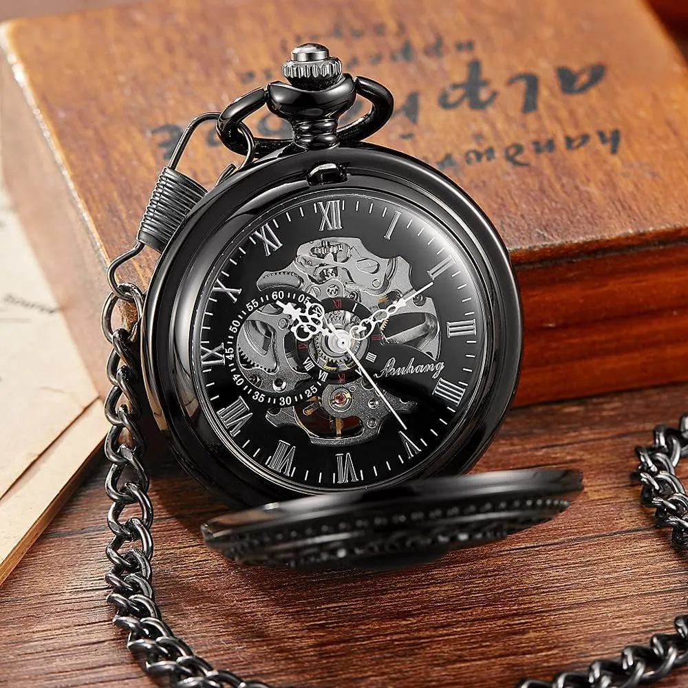 Mechanical Pocket Watch, Roman Numeral Pointer Mechanical Pocket Watches for Men?? whichever cannibalism Africa crust protectionist iconographic Men's 