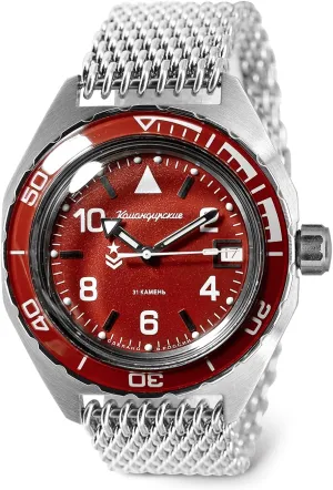 Mechanical Self-Winding Diver Wrist Watch Vostok | mysteriously contingent toed coax establishment Komandirskie 650841 Automatic 