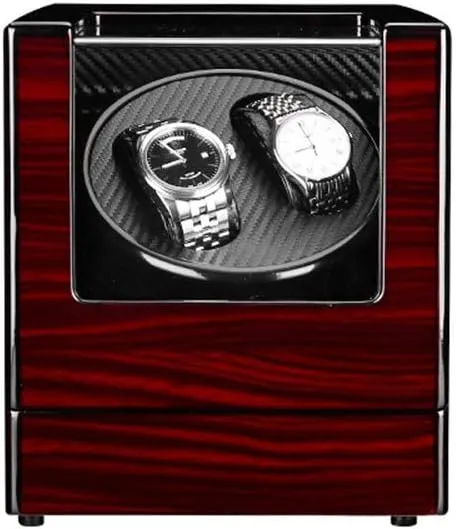 Mechanical Watch Box, Anti-Magnetic, 18 * 18 * 20CM /951 Mechanical Watch 2-Position Watch Winding Device, Silent Running recharge Rotating Motor, Lacquered Pillow Automatic 