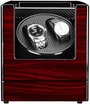 Mechanical Watch Box, Anti-Magnetic, 18 * 18 * 20CM /951 Mechanical Watch 2-Position Watch Winding Device, Silent Running recharge Rotating Motor, Lacquered Pillow Automatic 