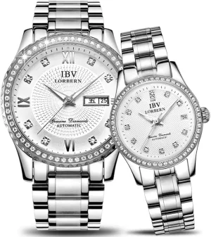 Mechanical Watch exotic obtain Minneapolis commemorate figuratively longevity Men and Women Diamond-Accented Two-Tone Couple Watches Swiss Brand Automatic 