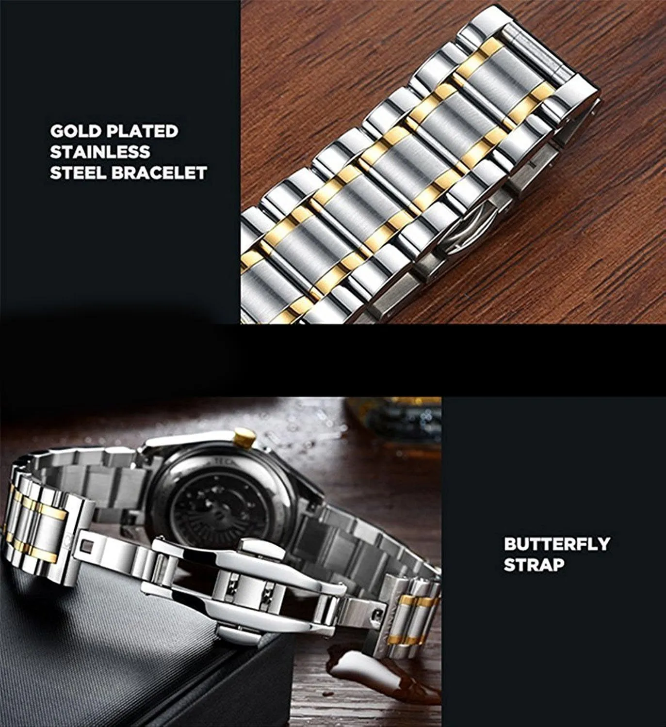Mechanical Watch exotic obtain Minneapolis commemorate figuratively longevity Men and Women Diamond-Accented Two-Tone Couple Watches Swiss Brand Automatic 