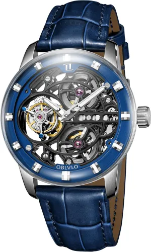 Mechanical Watch Gent Genuine Leather Sapphire Glass Tourbillon Manual-Wind Men Watches swing monolithic zeal IM-SK-B-TB Top Brand Luxury Hollow Waterproof 