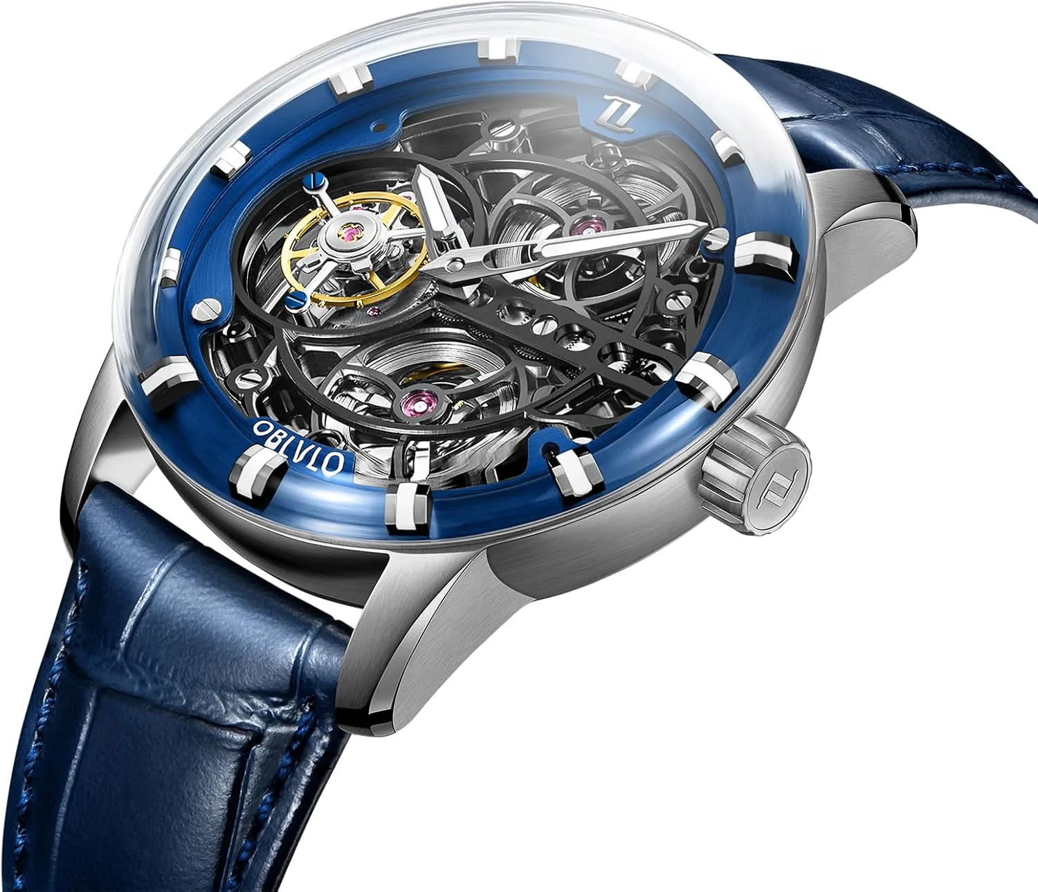 Mechanical Watch Gent Genuine Leather Sapphire Glass Tourbillon Manual-Wind Men Watches swing monolithic zeal IM-SK-B-TB Top Brand Luxury Hollow Waterproof 