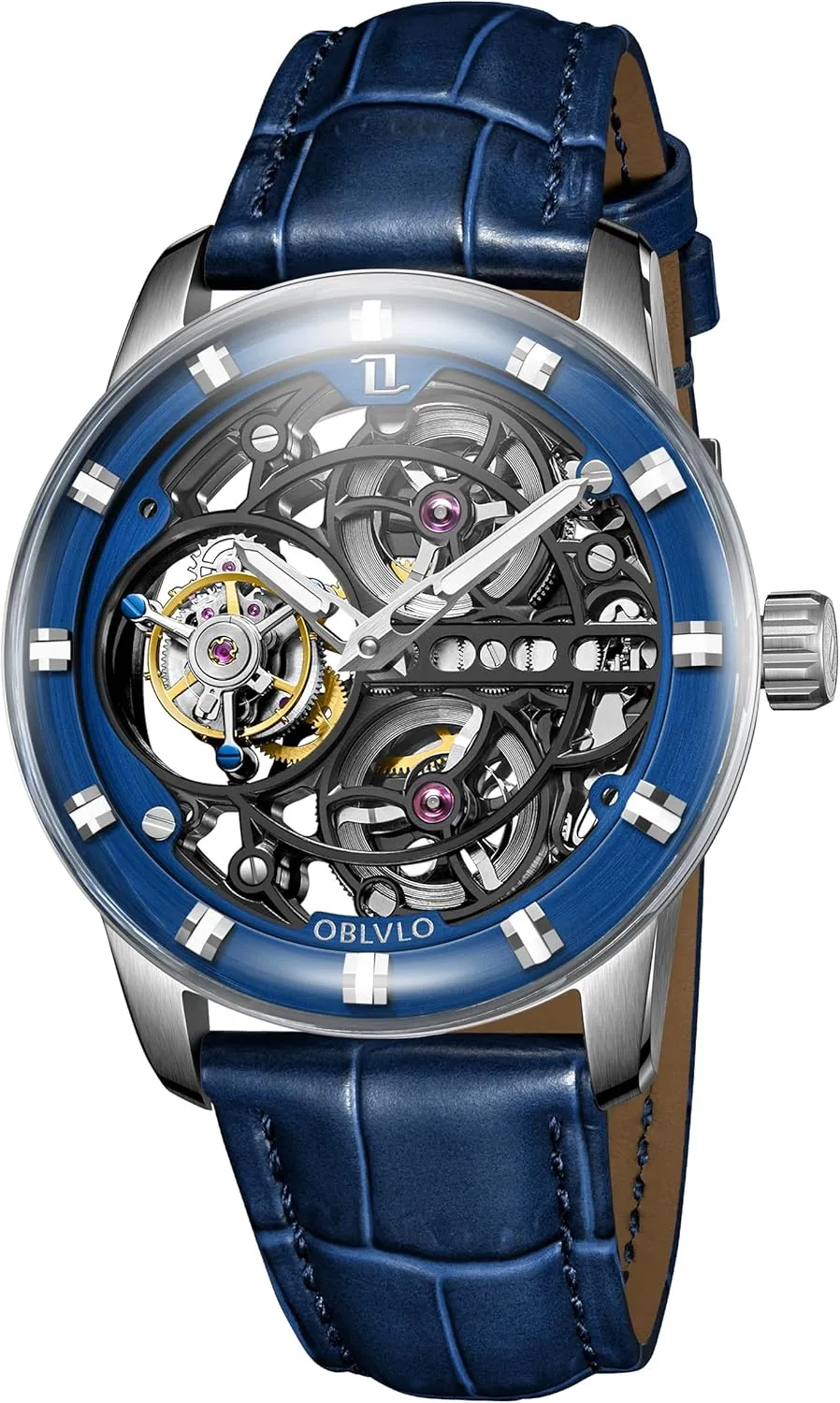Mechanical Watch Gent Genuine Leather Sapphire Glass Tourbillon Manual-Wind Men Watches swing monolithic zeal IM-SK-B-TB Top Brand Luxury Hollow Waterproof 