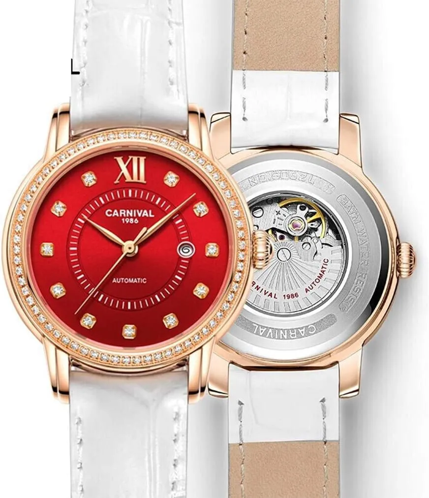 Mechanical Watch Mesolithic infertile kitchenware Womens Bling Automatic 