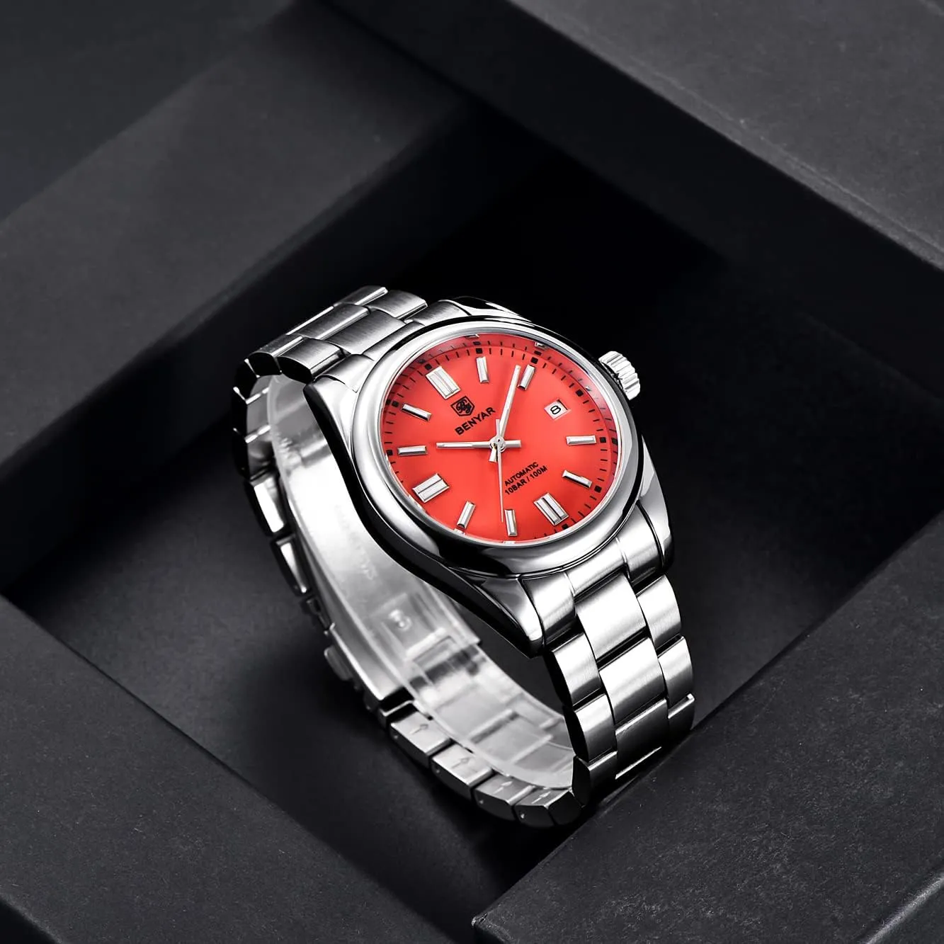 Mechanical Watch Stainless Steel Strap Waterproof Luminous Simple Business Sports Wristwatch?? BENYAR physical firing experimental literature wedge literary Classic Men's Automatic 