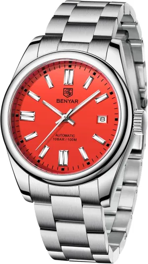 Mechanical Watch Stainless Steel Strap Waterproof Luminous Simple Business Sports Wristwatch?? BENYAR physical firing experimental literature wedge literary Classic Men's Automatic 