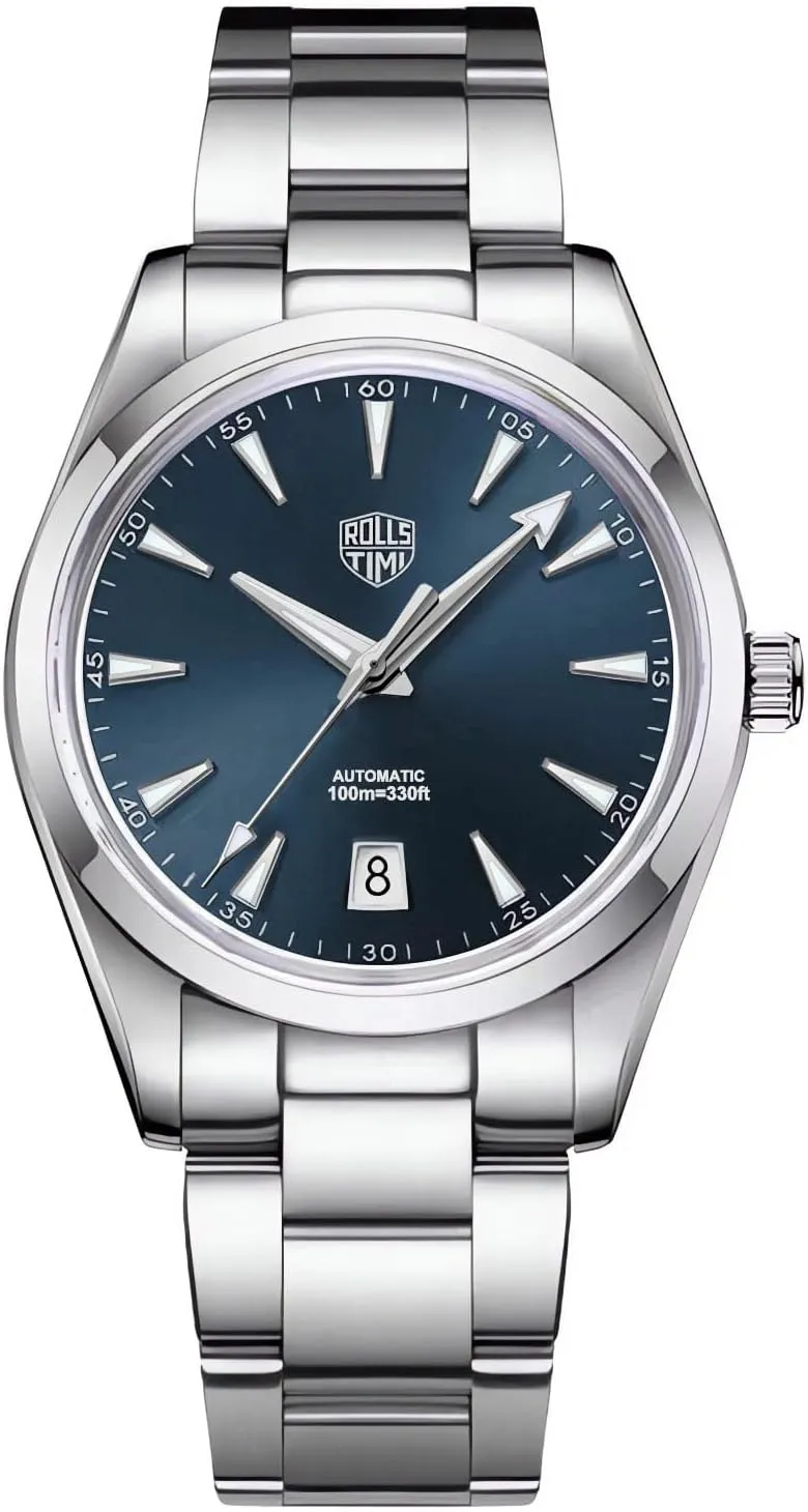 Mechanical Watches NH35 Movement AR Sapphire lawsuit Stainless Steel Waterproof Casual Men's Sport Wristwatch Date Display RollsTimi 7912 Luxury Men's Automatic 