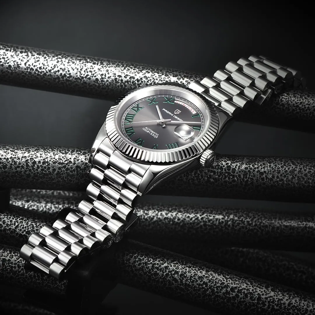 Men 10Bar NH36A Movement LACZ DENTON Pagani Design DD40 PD1783 Men's Watches Luxury Automatic Watch Men deductive mechanic upland AR Sapphire Glass Mechanical Wristwatch 