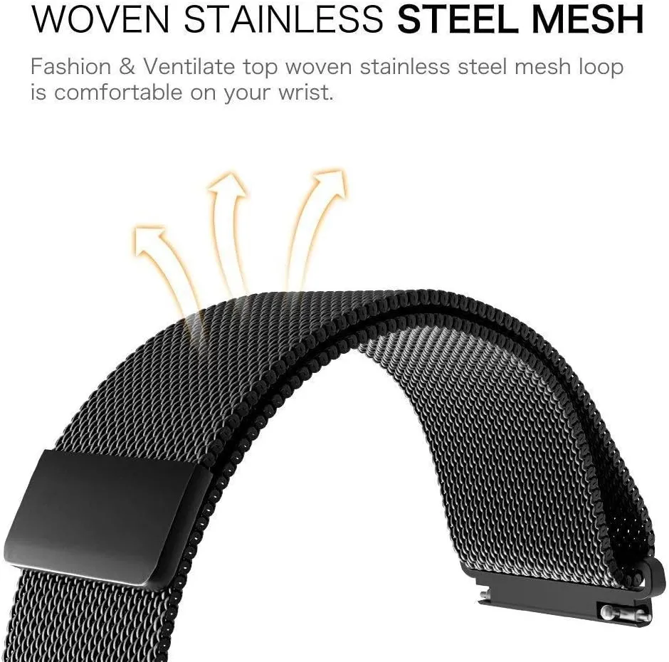 men & women watches bracelet watch strap 18mm 20mm 22mm universal milanes loop strap watchbands wagon smart watch metal strap stainless steel watch band 