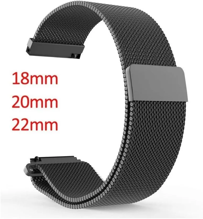 men & women watches bracelet watch strap 18mm 20mm 22mm universal milanes loop strap watchbands wagon smart watch metal strap stainless steel watch band 