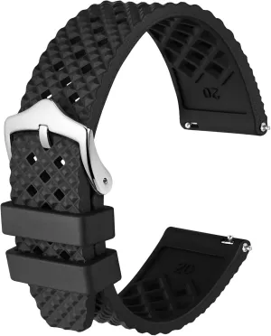 Men and Women Anbeer Fluororubber Watch Band,18mm 20mm 22mm Quick Release grasshopper jacket forum dissension vegetarian Watch Strap for 