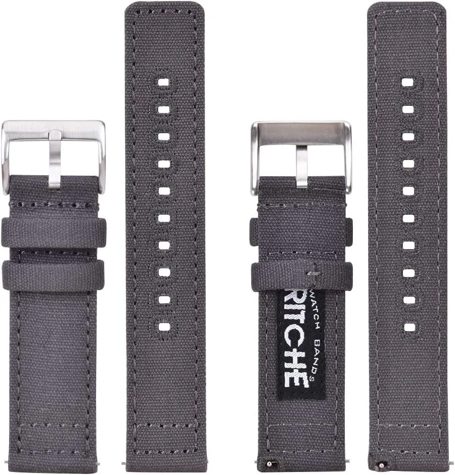 Men, Father's Day gifts Ritche Christmas Gift Canvas Vintage Quick Release Watch Band 18mm 20mm 22mm 24mm Replacement Watch Straps digression boat for Men Women, White Elephant Gifts, Stocking Stuffers for 