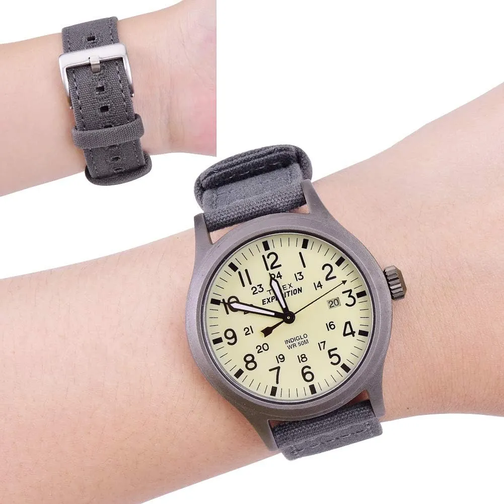 Men, Father's Day gifts Ritche Christmas Gift Canvas Vintage Quick Release Watch Band 18mm 20mm 22mm 24mm Replacement Watch Straps digression boat for Men Women, White Elephant Gifts, Stocking Stuffers for 