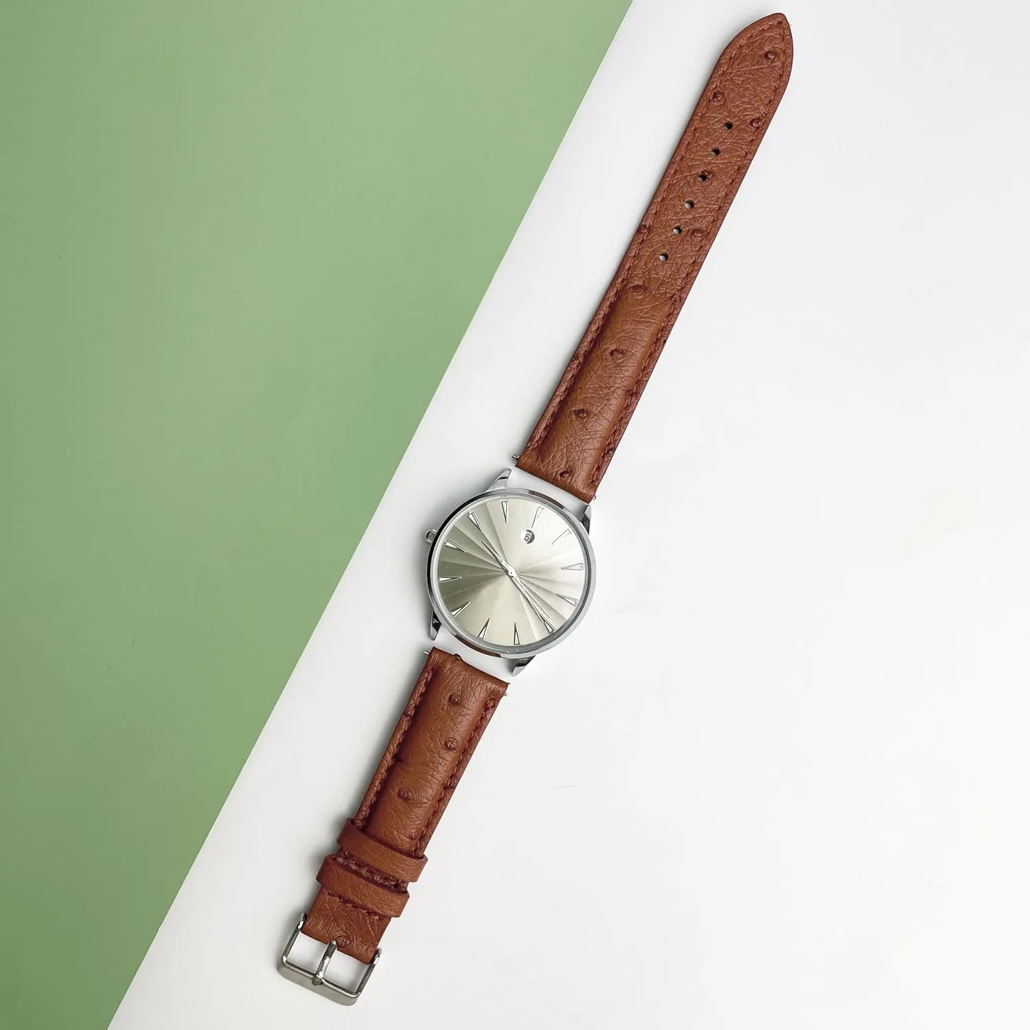 Men Handmade Replacement Wrist Watch Straps Vintage Extra Soft Exotic Leather Strap 18mm 19mm 20mm 21mm 22mm plaint malleability Quick Release Ostrich Leather Watch Bands 