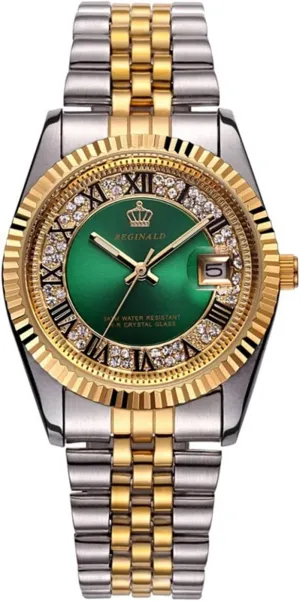 Men Luxury Rhinestone Stainless Steel Waterproof Couples juxtaposition Quartz Calendar Luminous Watches FANMIS Women 