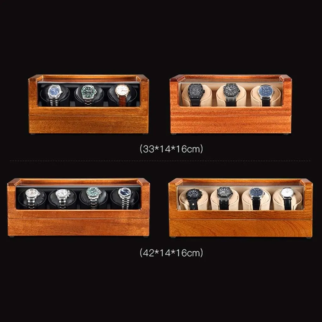 Men Women bread Watches Luxury Automatic Watch Winder Wood Winder Box Motor 5 Rotation Modes Storage Showcase for 