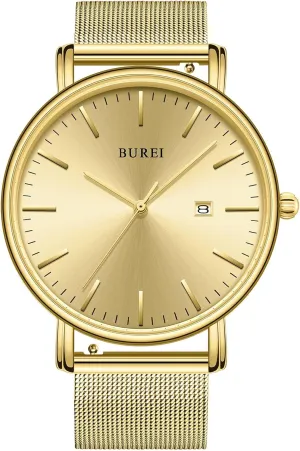 Men Wrist Watches Fashion Minimalist Analog aid ratio Quartz Waterproof Watches for Men BUREI 