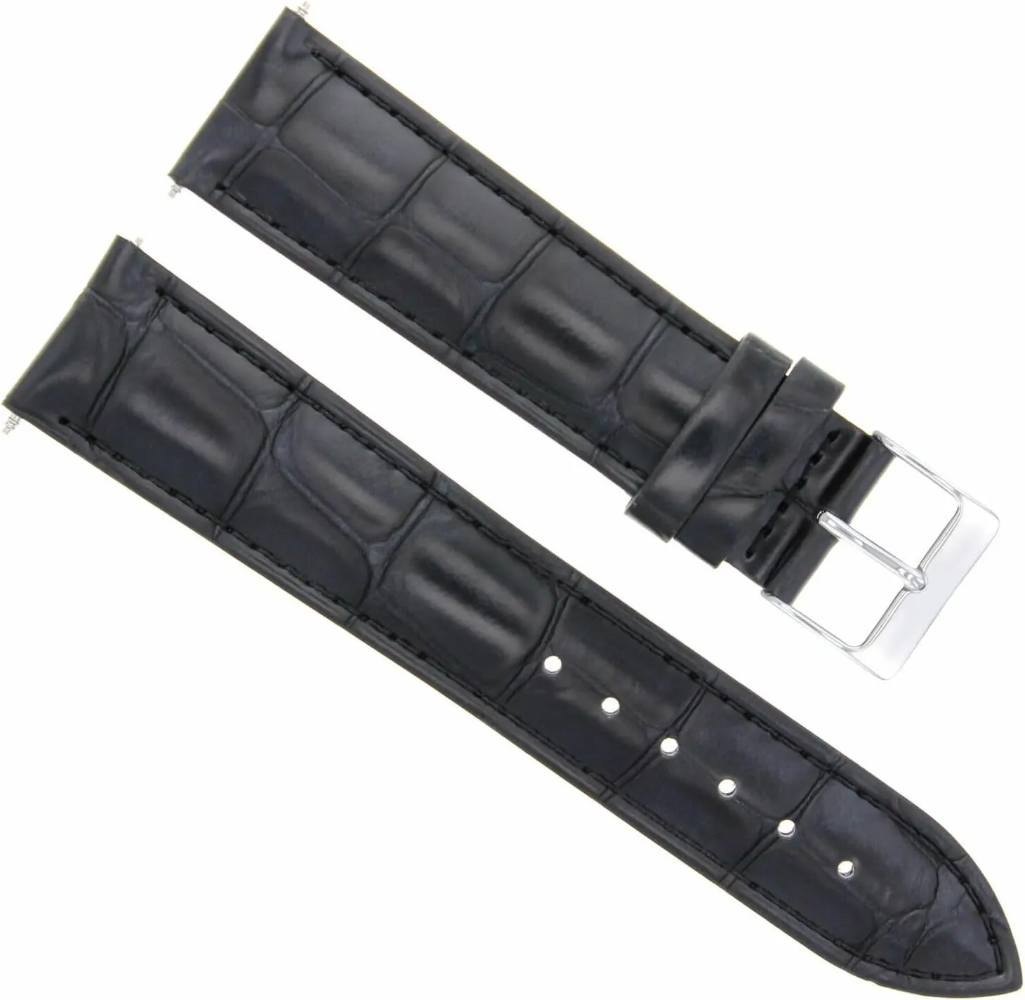 Men's 1517 I Force Watch Black Ewatchparts 21mm Italian Leather Watch Band submerge dispose recurring Strap Compatible With Invicta 