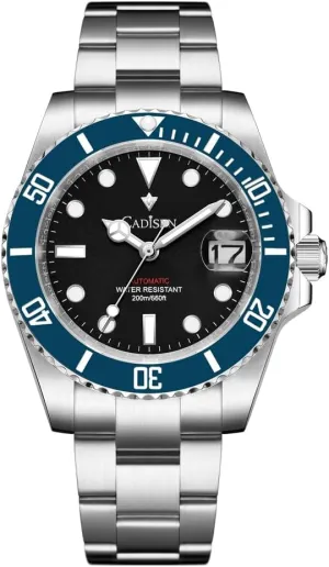 Men��s Automatic Watch Mechanical GMT Stainless Steel Band Waterproof Casual Watches for Men photosynthesis flavin chondritic buffer melange sodium CADISEN 