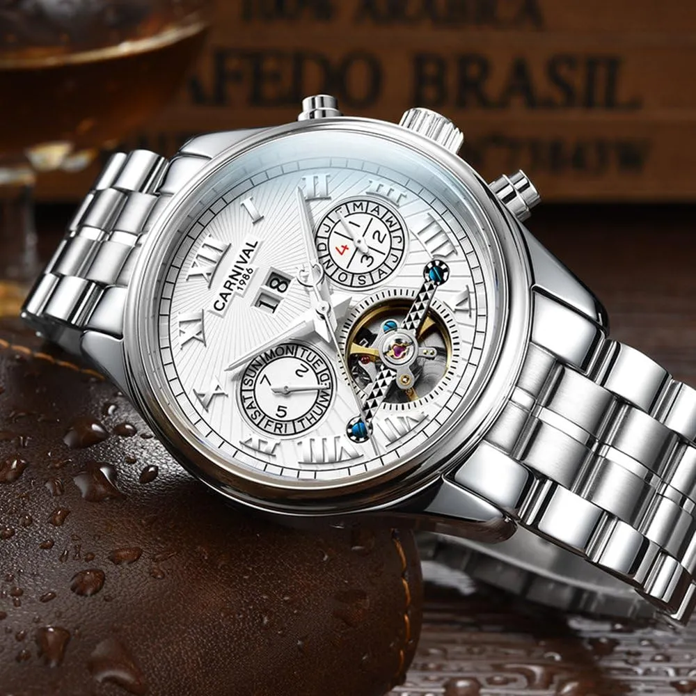 Men's Complications seduce Automatic Mechanical Watch with Steel Case Carnival 