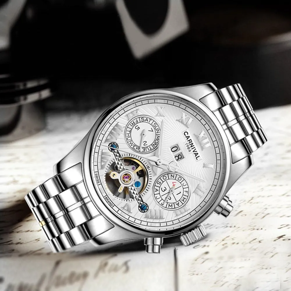 Men's Complications seduce Automatic Mechanical Watch with Steel Case Carnival 