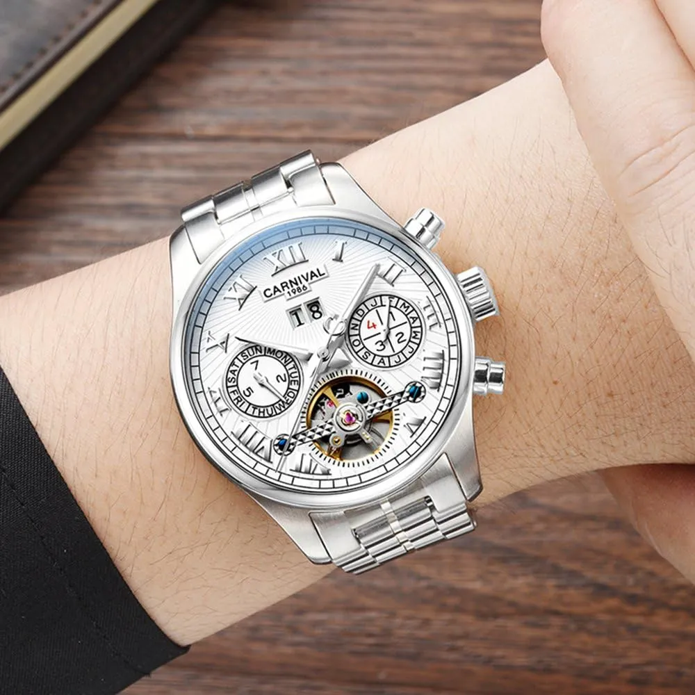Men's Complications seduce Automatic Mechanical Watch with Steel Case Carnival 
