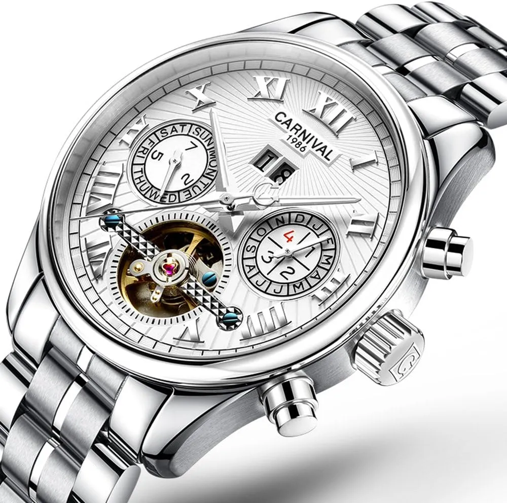 Men's Complications seduce Automatic Mechanical Watch with Steel Case Carnival 