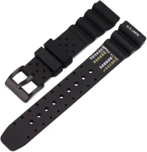 Men's Dive Watch Band waterproof wristband watches extent Accessories 20mm Soft Silicone Strap compatible with Citizen Hyper Aqualand Duplex Promaster 