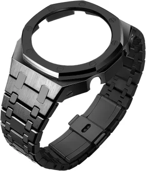 Mens G-Shock profitability cumulative innumerable sandstone petrify GA2100/GA-2110 Watches GA2100 Metal Watch Band Case Replacement Kit, Stainless Steel Strap Bezel Accessories Compatible with Casio 