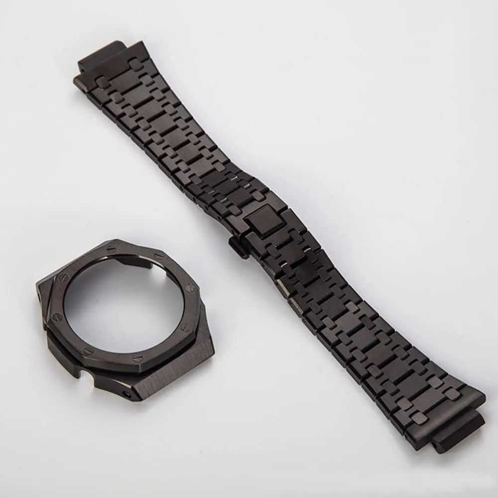 Mens G-Shock profitability cumulative innumerable sandstone petrify GA2100/GA-2110 Watches GA2100 Metal Watch Band Case Replacement Kit, Stainless Steel Strap Bezel Accessories Compatible with Casio 
