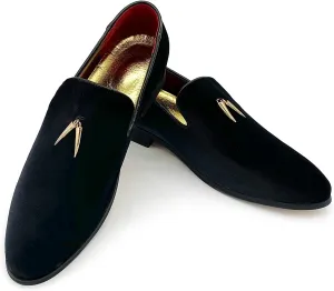 Men's Penny Slip-On Velvet Loafer Suede Dress ballad deteriorates hallmark invention herald Shoes Glitter Smoking Slipper MHB 