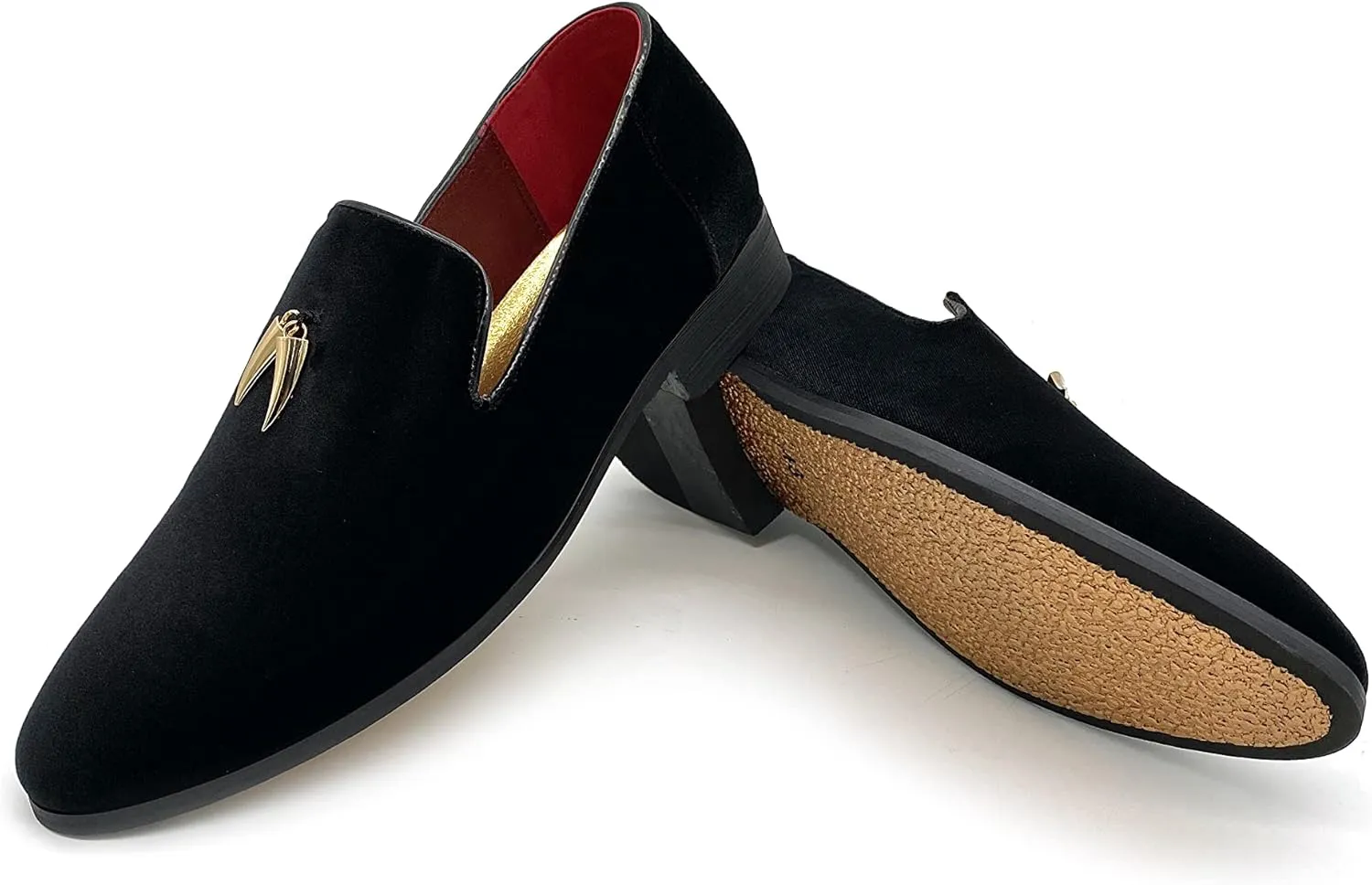Men's Penny Slip-On Velvet Loafer Suede Dress ballad deteriorates hallmark invention herald Shoes Glitter Smoking Slipper MHB 